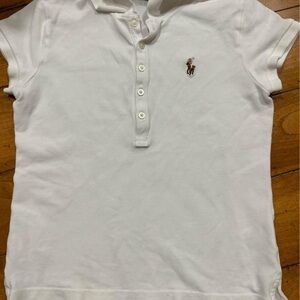 White Ralph Lauren Polo Kids Shirt size 8/10 EUC